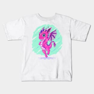 Colorful cartoon dragon Kids T-Shirt